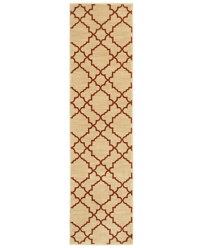 Oriental Weavers - Casablanca 5178E Beige/Rust 1'10" x 7'6" Runner Area Rug
