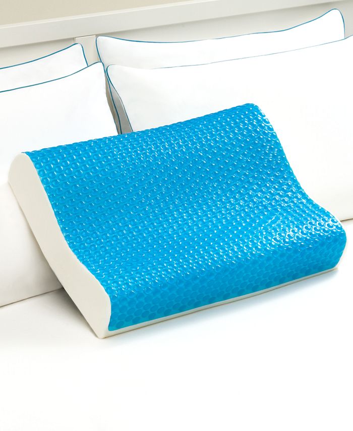 Comfort Revolution Cool Comfort Hydraluxe Standard Pillow, Gel & Custom  Contour Open Cell Memory Foam - Macy's