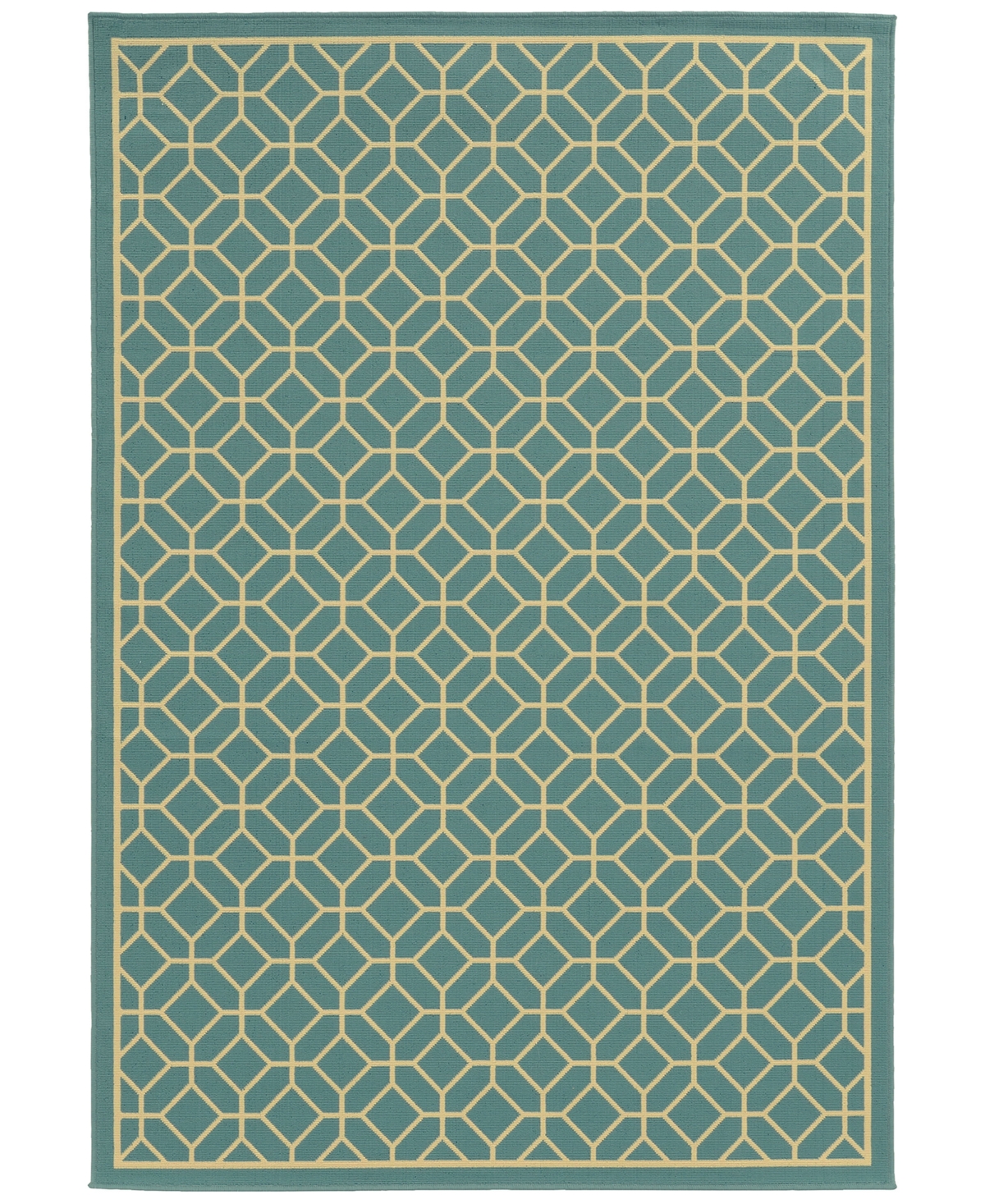 Oriental Weavers Riviera 4771 6'7in x 9'6in Indoor/Outdoor Area Rug - Blue/Ivory