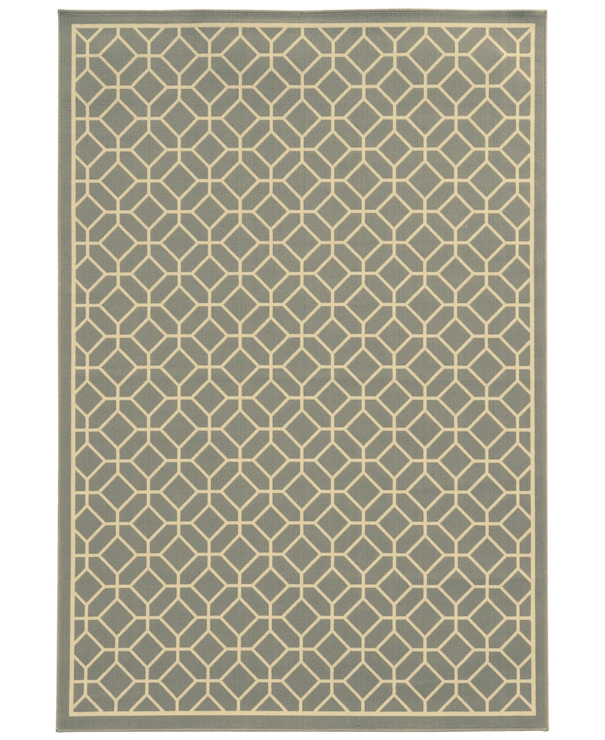 Oriental Weavers Riviera 4771 6'7in x 9'6in Indoor/Outdoor Area Rug - Grey/Ivory