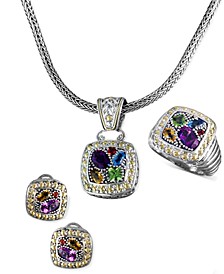 Balissima by EFFY® Jewelry Multistone Jewelry Ensemble in Sterling Silver and 18k Gold