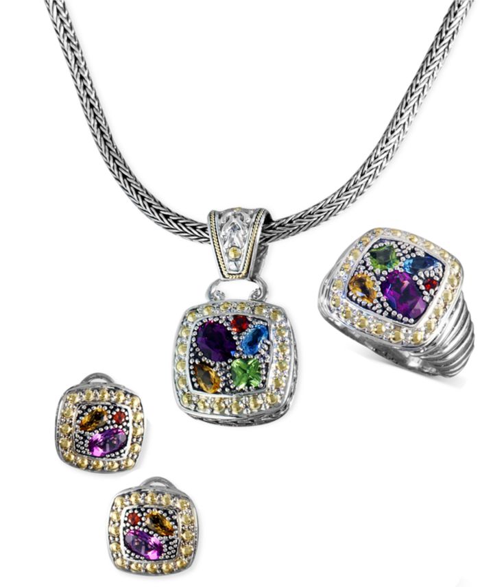 EFFY Collection EFFY® Multistone Jewelry Ensemble in Sterling Silver and