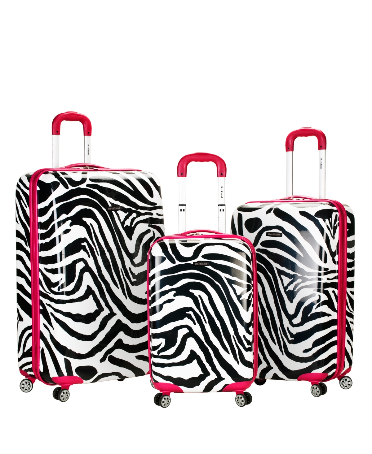 3-Pc. Hardside Luggage Set - Pink Zebra