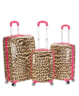 leopard hard case luggage