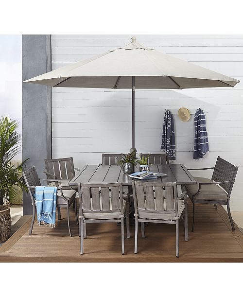 Furniture Wayland Outdoor Aluminum 7 Pc Dining Set 84 X 42