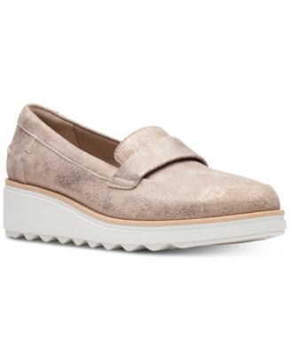 clarks sharon gracie platform loafers