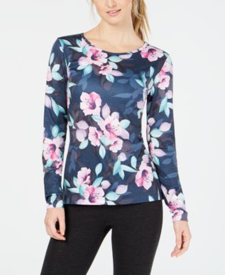 Ideology Womens Keyhole Back Space Dyed Top Pink Green Size X Small