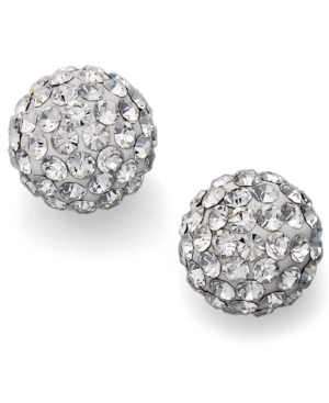 Unwritten Sterling Silver Earrings, Clear Crystal Stud Earrings