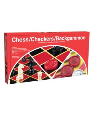 MasterPieces Puzzles Pressman - Checkers/Chess/Backgammon (Folding ...