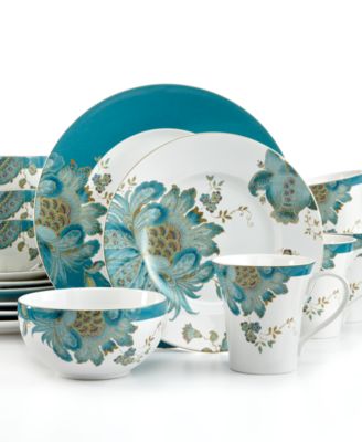 teal dinnerware sets