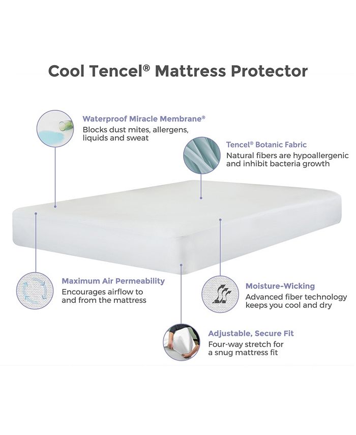 Protect-A-Bed King Cool Cotton Waterproof Mattress Protector & Reviews ...