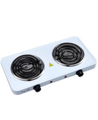 MegaChef 11-in 2 Burners Coil White Electric Cooktop in the Electric  Cooktops department at