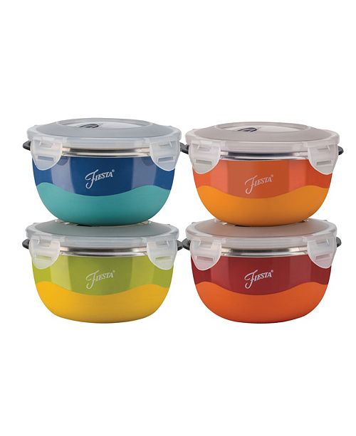 Fiesta 8PC Microwave Safe Prep Bowl Set & Reviews Home Macy's