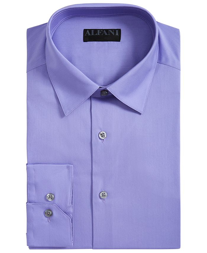 Alfani Men's Solid Athletic Fit Dress Shirt, Created for Macy's - Macy's