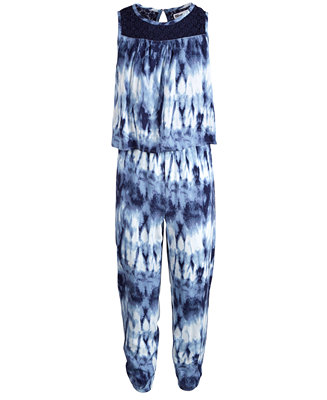 Epic Threads Big Girls Tie Dyed Popover Jumpsuit, Created for Macy's ...