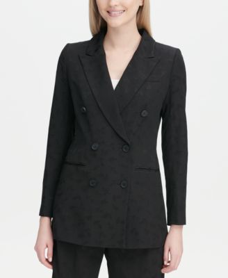 Calvin Klein - Double-Breasted Jacquard Blazer