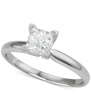 image of Diamond Princess Solitaire Engagement Ring (1 ct. t.w.) in 14k White Gold