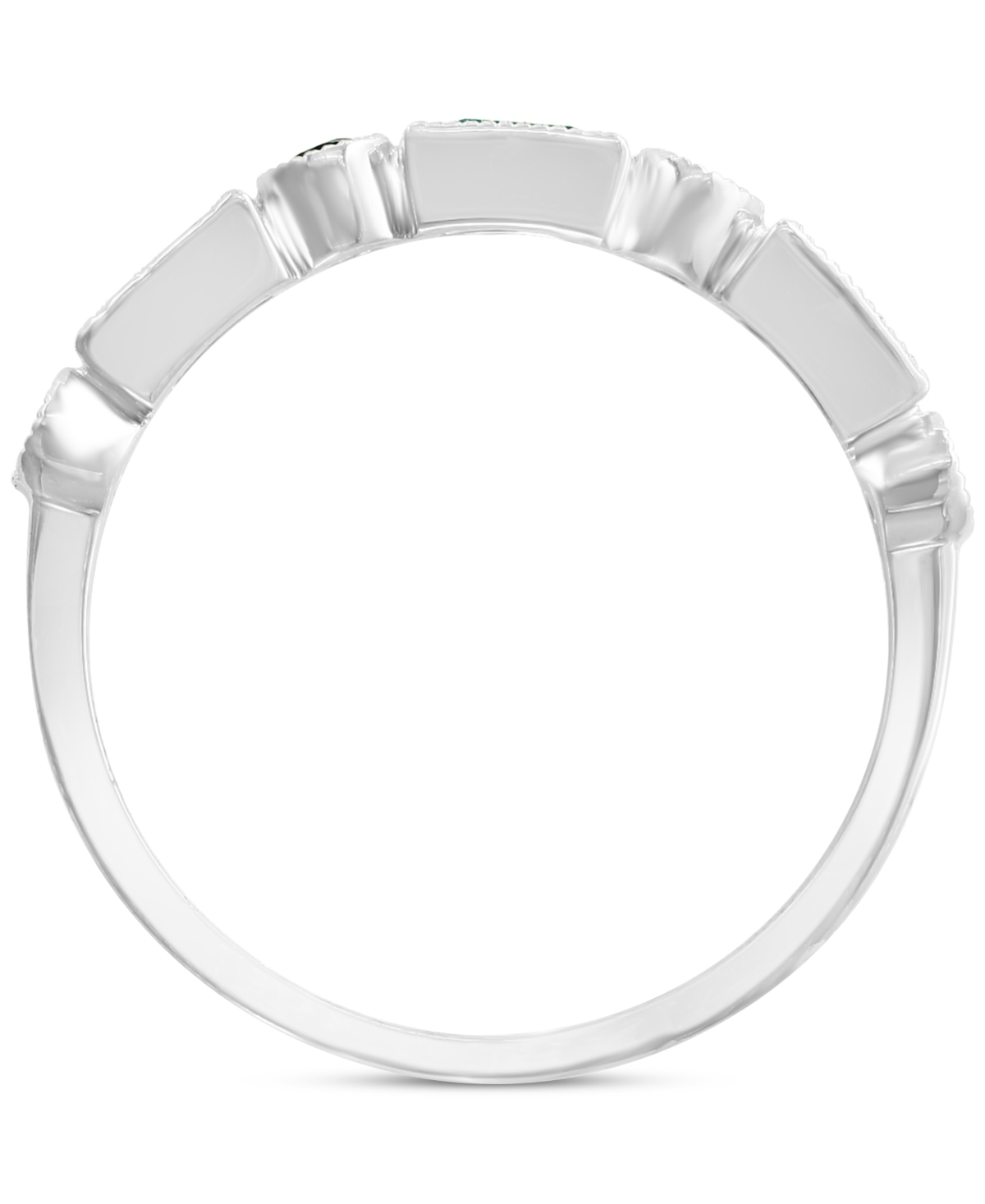 (1/3 ct. t.w.) and Sapphire (1/5 ct. t.w.) Ring in 14k White Gold - Blue Topaz