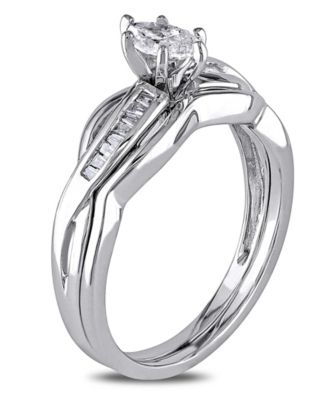 Certified Diamond (1/2 ct. t.w.) Marquise-Shape Bridal Set in 14k White Gold