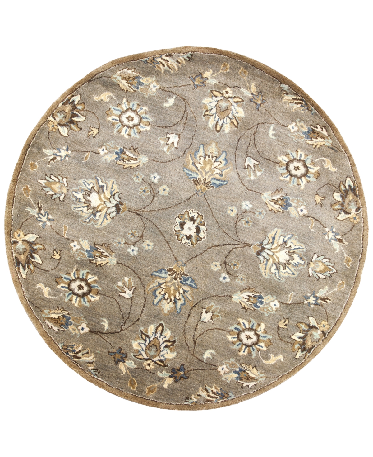 Kas Syriana Kashia 6028 Grey 5'6in Round Area Rug - Grey