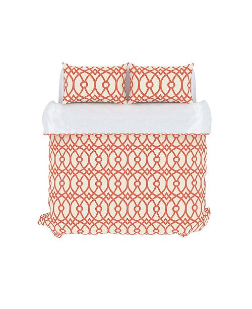 Colorfly Piper Duvet Cover Set Full Queen Coral Reviews