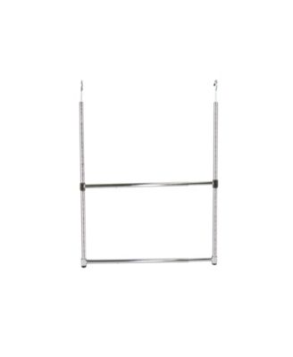 2-Tier Portable Adjustable Closet Hanger Rod, Chrome