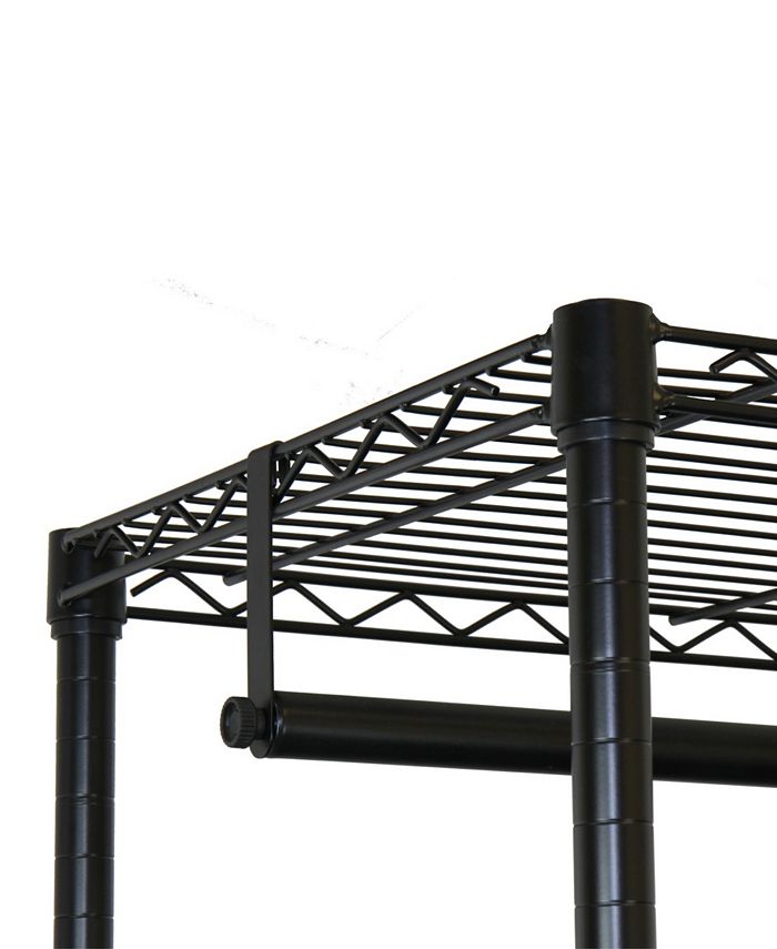 Oceanstar Garment Rack with Adjustable Shelves with Hooks Macy's