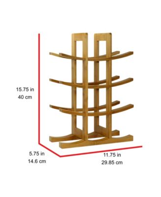 12-Bottle Bamboo Wine Rack
