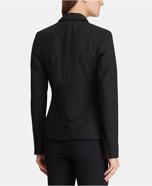 Ralph Lauren Women's Suit Separate Work Wear Two Button Blazer Black Size Large