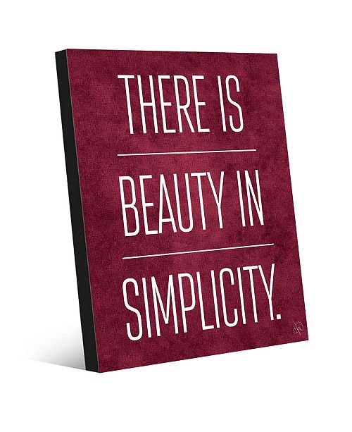 Creative Gallery There Is Beauty In Simplicity On Burgundy 20 X 24 Metal Wall Art Print Reviews Wall Decor Home Decor Macy S