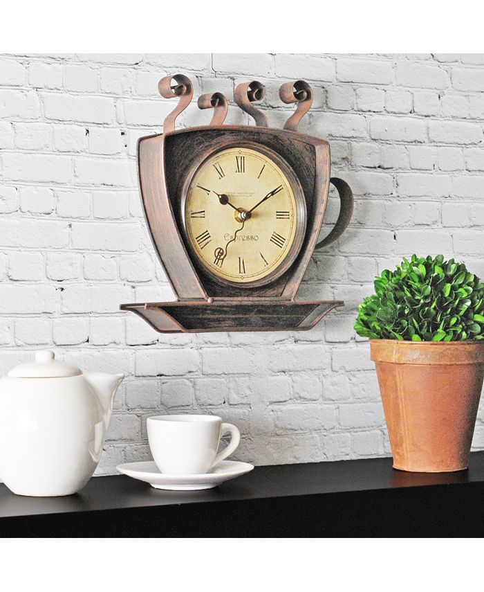 FIRSTIME & CO Bronze Coffee Cup Clock Macy's