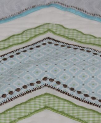 3 Stories Trading Nurture Cocoa Chevron 3 Piece Bedding Set