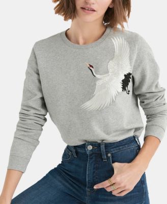 Lucky Brand Embroidered Crane Sweatshirt Macy s