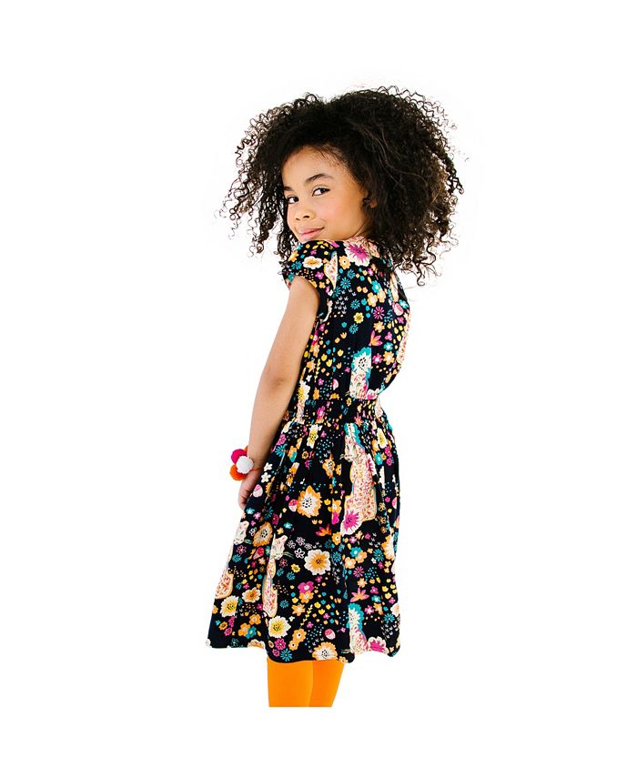 Masala Baby Girls Mia Dress Cheetah Floral - Macy's
