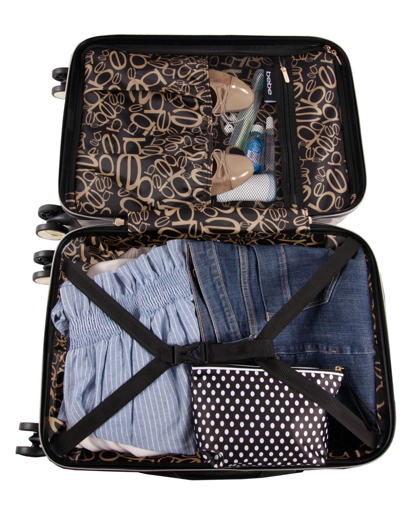 Чемодан Bebe Adriana 21" Hardside Carry-On Spinner, цвет: Леопардовый — фото 10