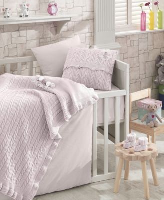Nipperland Rozy Premium 6 Piece Crib Bedding Set Bedding In Open Beige