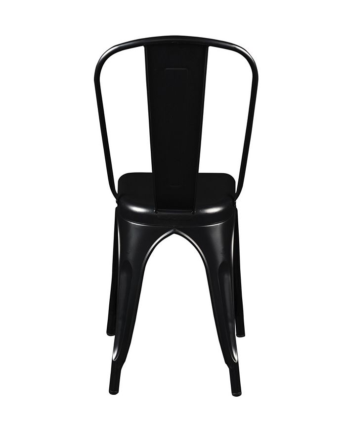 Euro Style Corsair Stacking Side Chair - Set Of 4 - Macy's