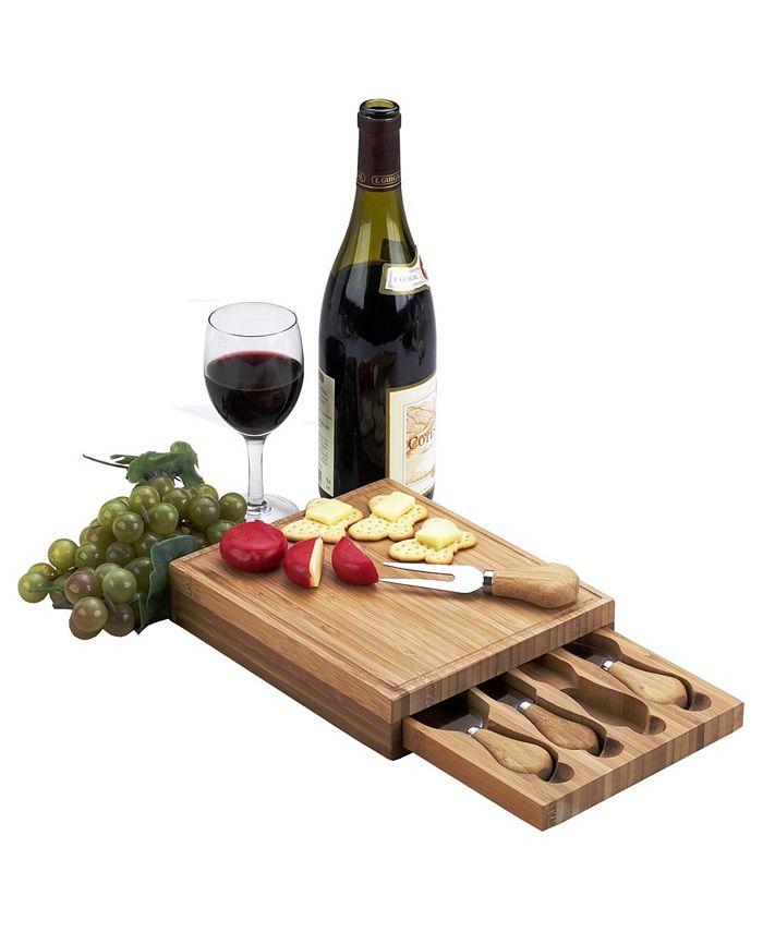 Picnic At Ascot Edam Bamboo Cheese Board Set with 4 Tools Macy's