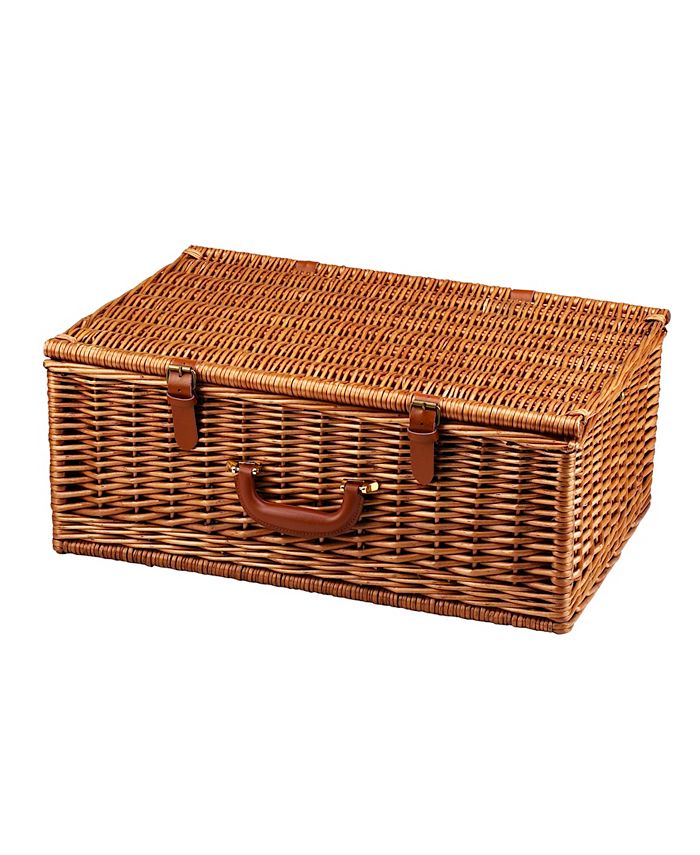 Picnic At Ascot Dorset EnglishStyle Willow Picnic Basket with Service