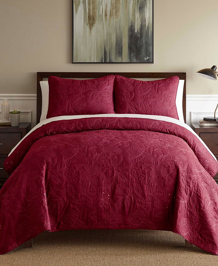 Modern Threads Solid Embroidered Quilt Designs Macy's