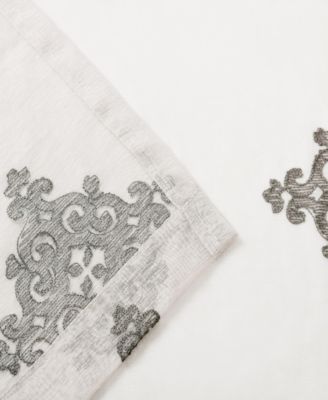 Damask Sheer Grommet Top Curtain Panels, 52" x 108" (Set of 2)