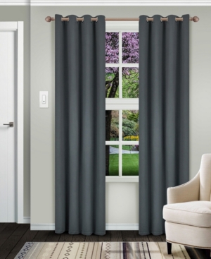 Superior Solid Textured Blackout Curtain Set of 2 52