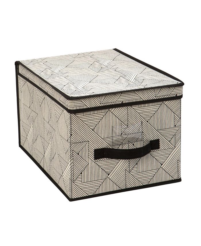 The Macbeth Collection Closet Candie Geo Natural Large Storage Box - Macy's