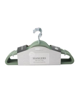 Simplify 25 Pack Slim Velvet Suit Sage Hangers