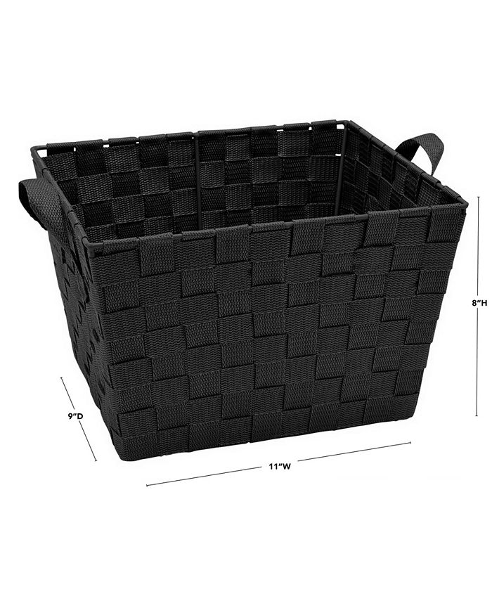 Simplify Small Woven Storage Bin in Black Macy's