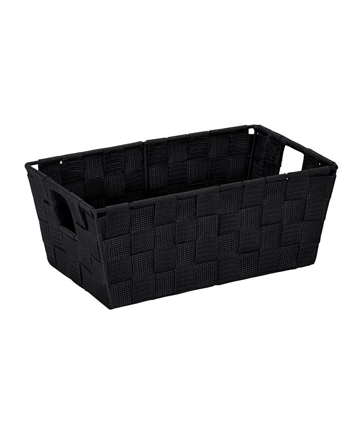 Simplify Small Woven Storage Shelf Bin in Black Macy's