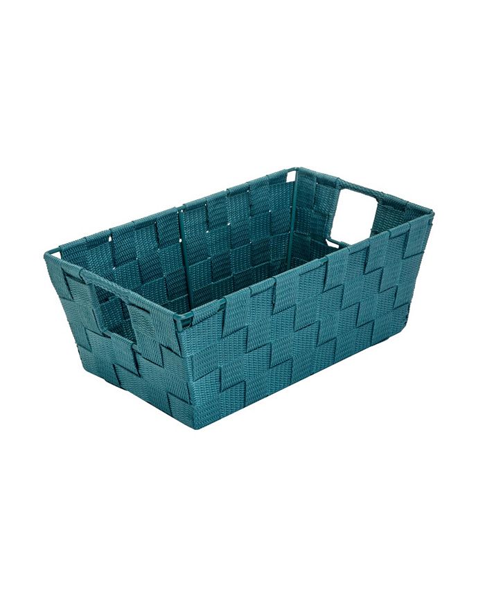 Simplify Small Woven Storage Shelf Bin in Sapphire Macy's
