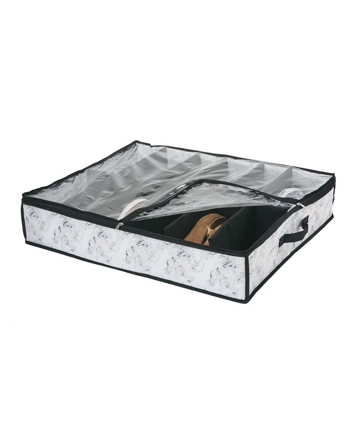 Simplify 12 Pair Under The Bed Shoe Storage Box in Marble Macy's