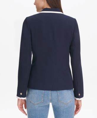 Tommy Hilfiger Piped Double-Breasted Blazer