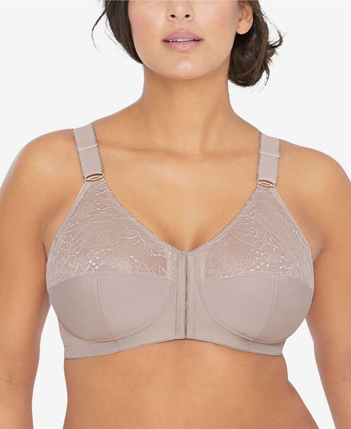 Glamorise Women's ComfortLift Front Close Lace Posture Back Support Bra  #1202 - Macy's